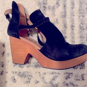 Free People | Black Suede Cedar Clogs Size 41 - 11